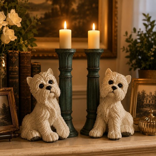 Vintage westie dog candle - dog,